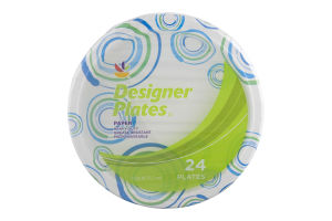 Ahold Designer Paper Plates - 24 CT