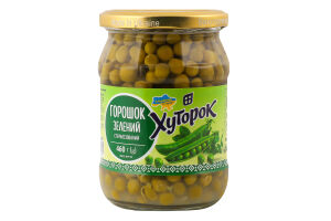 Горошок зелений 460г твіст/б Хуторок