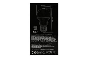 Лампа тепле світло A60 10W E27 3000K LED Winix 1шт