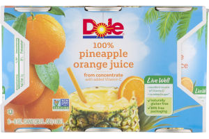 Dole 100% Pineapple Orange Juice - 6 PK