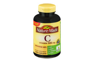 Nature Made C Vitamin 500mg Caplets - 500 CT