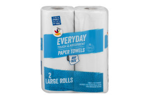 Ahold Everyday Paper Towels Any Size - 2 CT