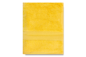 Рушник жовтий махровий зеро твіст з бордюром 50*90см 600г/м2 ГМ Текстайл
