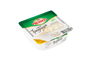 Творог 9% Творожная традиция President лоток 300г