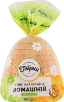 Хлеб половинка в нарезке пшеничный Домашний Добрий м/у 0.3кг