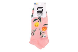 Шкарпетки жіночі Premier socks короткі з квітами р.23-25 Арт.7044
