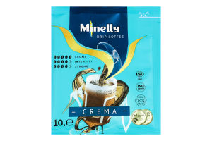 Кофе жареный молотый в дрип-пакете Crema Minelly м/у 10г