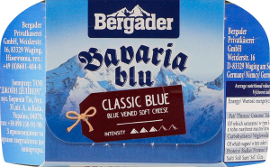 Сыр 70% мягкий с белой и голубой плесенью Bavaria blu Bergader к/у 150г