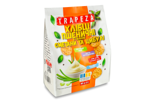 Мини-хлебцы пшеничные Сметана и лук Trapeza м/у 90г
