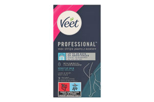Смужки для депіляції воскові для чутливої шкіри Professional Veet 12шт