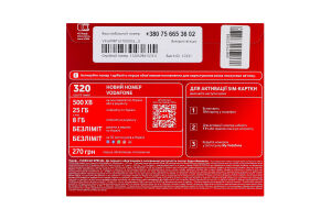 Пакет стартовый Flexx Go Special Vodafone 1шт