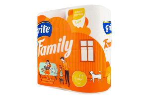 Бумага туалетная 3 слоя Family Grite 4шт