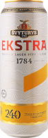 Пиво 0.568л 5.2% светлое фильтрованное пастеризованное Ekstra Svyturys ж/б