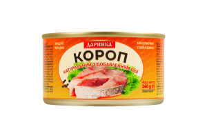 Карп натуральный стерилизованный с добавлением масла Даринка ж/б 240г