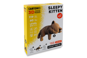 Пазл из картона Sleepy kitten 3D Cartonic 119эл
