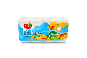 Папір туалетний 3-х шаровий 160 листів Mango Pure white Deluxe Golden line Ruta 8шт