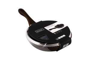 Сковорода Chocolate Line литий алюміній протипригарне покриття з кришкою 24см Lessner