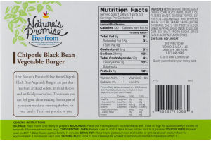 Nature's Promise Chipotle Black Bean Vegetable Burger - 4 CT