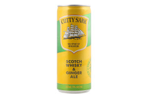 Напій слабоалкогольний Whiskey&Ginger ale 5% 250мл ж/б Cutty Sark