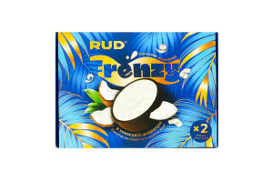 Морозиво з комбінованим складом сировини кокосове в кокосовій шкаралупі Frenzy к/у 2х90г