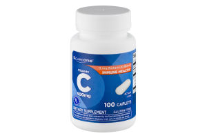 CareOne Vitamin C 500mg Caplets - 100 CT