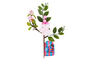 Прикраса Зайчик на гілці декоративна 958418