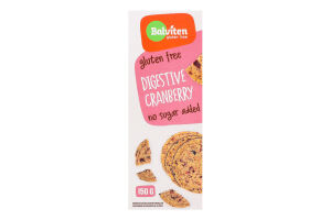 Печиво без глютену з журавлиною Cranberry Digestive Balviten к/у 150г