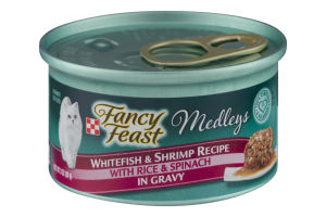 Fancy Feast Medleys Gourmet Cat Food Whitefish & Shrimp Recipe in Gravy