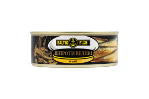 Шпроти в олії 240г ж/б з ключем Балтік Фіш