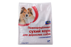 Корм сухий повнораціонний для дорослих собак З яловичиною Aro м/у 3кг
