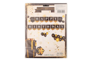 Баннер-гирлянда картон №WB240329057 Happy Birthday Ningbo Union Point Imp&Exp Co. Ltd 1шт