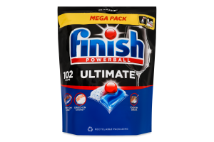 Средство для мытья посуды в посудомоечных машинах Ultimate Powerball Finish 102шт