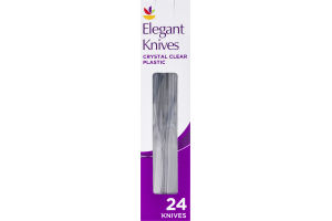 Ahold Elegant Knives Crystal Clear Plastic - 24 CT