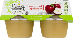 Nature's Promise Organic Unsweetened Applesauce - 4 CT