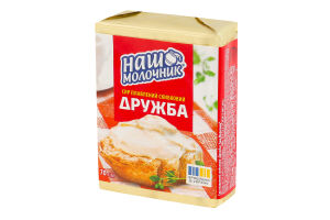 Сир плавлений 40% скибковий Дружба Наш Молочник м//у 70г