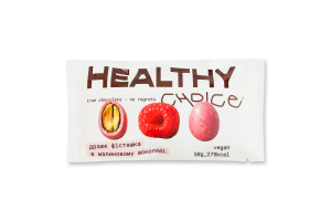 Драже фисташка в малиновом шоколаде Healthy Choice м/у 50г