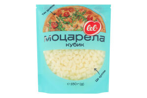 Сыр 40% мягкий подплавленный кубик Моцарелла Lel' д/п 150г
