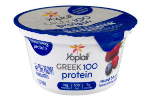 Yoplait Greek 100 Protein Fat Free Yogurt Mixed Berry