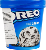 Мороженое со вкусом ванили и кусочками какао-печенья Oreo ст 287г