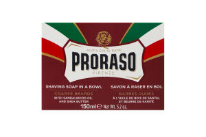 Мило для гоління для пом'якшення жорсткої щетини з сандаловою олією та олією дерева Ши Proraso 150мл