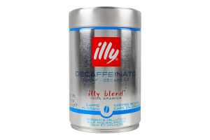 Кофе натуральный жареный в зернах без кофеина Illy ж/б 250г