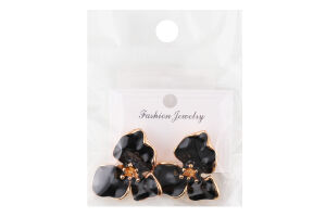 Сережки-гвіздки жовтий метал з камінцями в асортименті LF25051519