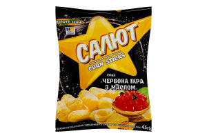 Палочки кукурузные со вкусом красной икры с маслом Салют Золоте Зерно м/у 45г