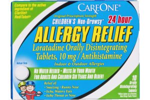CareOne 24 hour Children's Non-Drowsy Allergy Relief Orally Disintegrating Tablets 10 mg - 10 CT