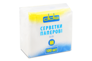 Серветки Didie одношарові 100 шт. біла