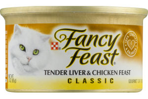 Fancy Feast Tender Liver & Chicken Feast Classic Gourmet Cat Food