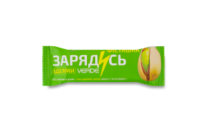 Батончик с омега-3, фисташками и белым шоколадом с подсластителями Зарядись идеями Verde м/у 30г