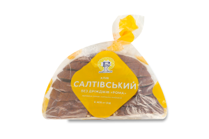 Хлеб половинка в нарезке без дрожжей Салтовский Рома м/у 0.4кг