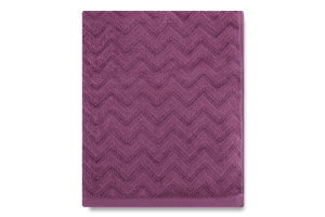 Рушник темно-фіолетовий махровий велюр жакард 50*90см 550г/м2 ГМ Текстайл