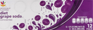 Ahold Soda Grape Diet - 12 CT